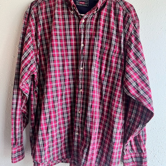 Wrangler Other - Wrangler Cool River Cotton Classic Red Plaid Men's Shirt
